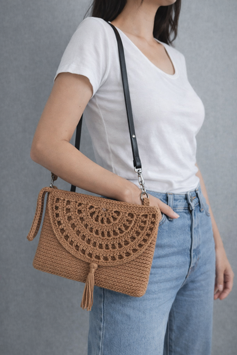 Makrome Çanta Kahverengi resmi